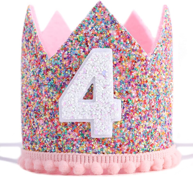  1 éves baba fél-6 éves baba születésnapi parti dekoráció színes por alakú baba első születésnapi sapka