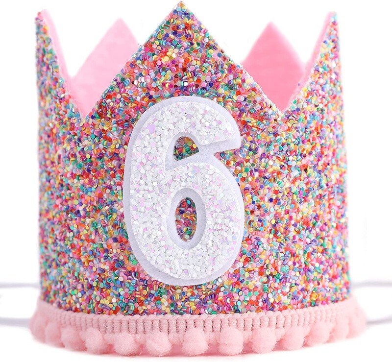  1 éves baba fél-6 éves baba születésnapi parti dekoráció színes por alakú baba első születésnapi sapka