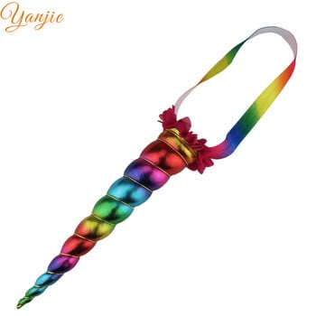 8\'\' Glitter Unicorn Horn Headband For Horse Cosplay 2023 Μεγάλη Επένδυση Μεταλλική Μονόκερος Headband for Party DIY Hair Accessories