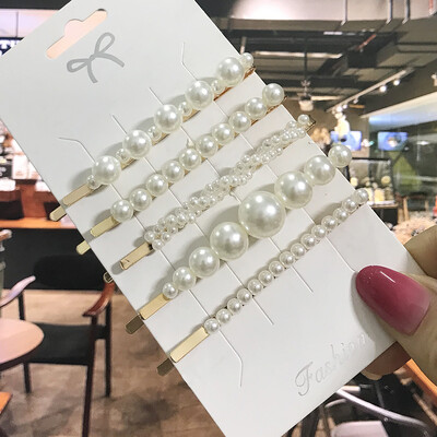 1 szett Akril hajkapcsok nőknek Divat Hajfogantyúk Geometrikus Gyöngytartók Hajtűk Fejfedők Lány Hajkiegészítők Ékszerek