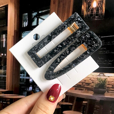 1 szett Akril hajkapcsok nőknek Divat Hajfogantyúk Geometrikus Gyöngytartók Hajtűk Fejfedők Lány Hajkiegészítők Ékszerek