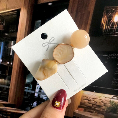 1 szett Akril hajkapcsok nőknek Divat Hajfogantyúk Geometrikus Gyöngytartók Hajtűk Fejfedők Lány Hajkiegészítők Ékszerek