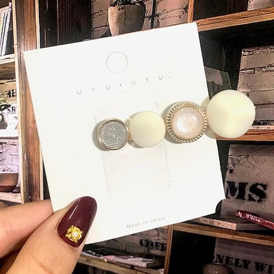 1 szett Akril hajkapcsok nőknek Divat Hajfogantyúk Geometrikus Gyöngytartók Hajtűk Fejfedők Lány Hajkiegészítők Ékszerek