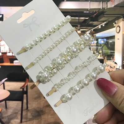 1 szett Akril hajkapcsok nőknek Divat Hajfogantyúk Geometrikus Gyöngytartók Hajtűk Fejfedők Lány Hajkiegészítők Ékszerek