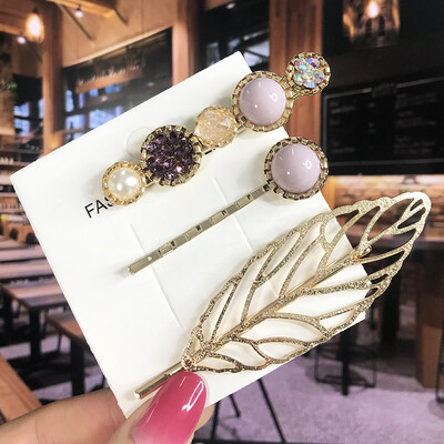 1 szett Akril hajkapcsok nőknek Divat Hajfogantyúk Geometrikus Gyöngytartók Hajtűk Fejfedők Lány Hajkiegészítők Ékszerek