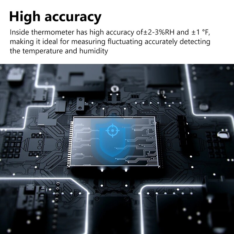 IMOU WiFi Senzor inteligent de temperatură și umiditate Ecran LCD Istoricul Înregistrează securitatea casei inteligente Lucrați cu aplicația Imou Life Fără baterie
