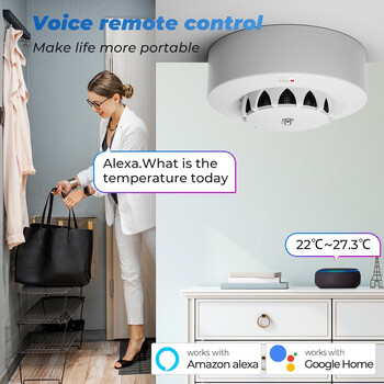 Xiaomi WiFi Smoke Detector Sensor 80DB Alarm Fire Smart Detector Wifi Fire Protection Αξεσουάρ συναγερμού ασφαλείας σπιτιού