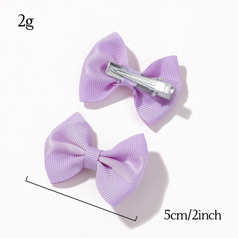 10 vnt./rinkinys Grosgrain Ribbon Vienspalvis Bowknot Plaukų segtukas Mergaitėms Rankų darbo lankeliai Plaukų segtukai Kūdikių Vaikams Mažylių Plaukų Priedai