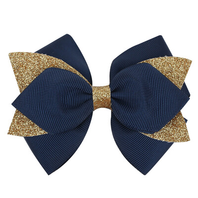 2db Duplarétegű masni Hajkapcsok Csillogó Grosgrain Szalag Hajtűk Lányok Fejviselet Hajmatricák Csípekkel Gyerek hajkiegészítők