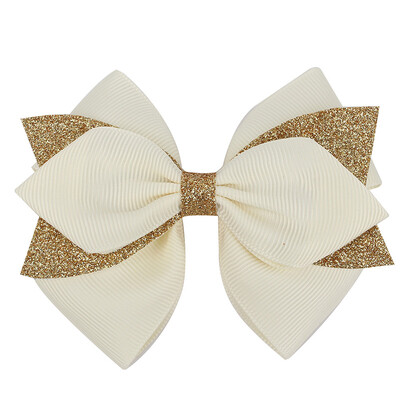 2db Duplarétegű masni Hajkapcsok Csillogó Grosgrain Szalag Hajtűk Lányok Fejviselet Hajmatricák Csípekkel Gyerek hajkiegészítők