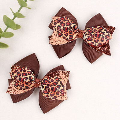 2db Duplarétegű masni Hajkapcsok Csillogó Grosgrain Szalag Hajtűk Lányok Fejviselet Hajmatricák Csípekkel Gyerek hajkiegészítők