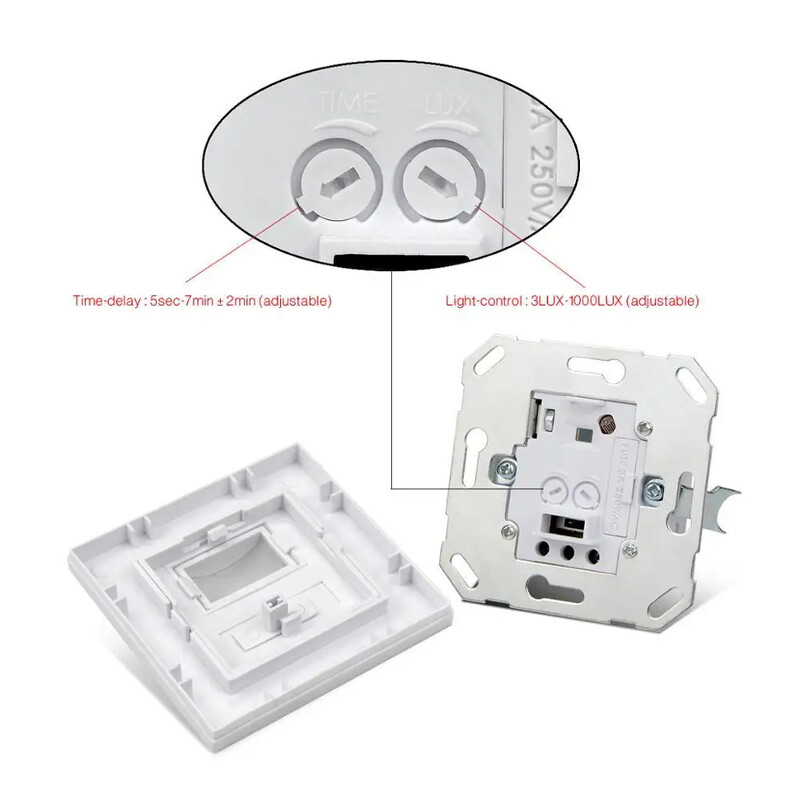 AC 110V 220V PIR infračervený snímač pohybu nástenný snímač pohybu svetelný spínač ZAP/VYP automatický zapustený pre LED žiarovky