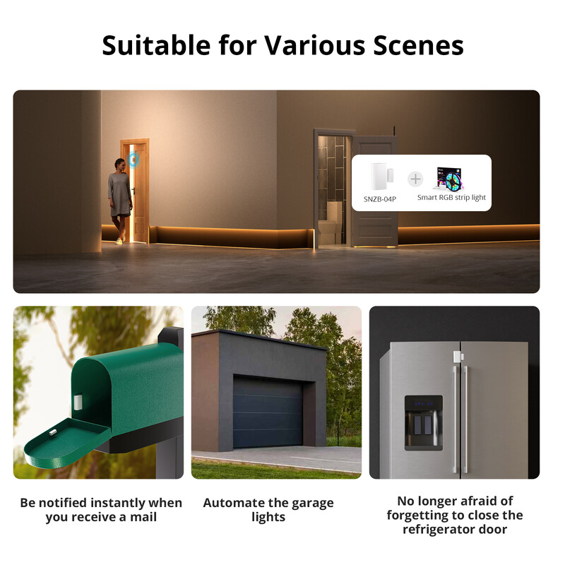 SONOFF SNZB-04P Zigbee senzor dverí/okien, upozornenie na neoprávnenú manipuláciu, inteligentné diaľkové ovládanie scény, inteligentná domácnosť ZHA, spolupracuje s Alexa Google Home