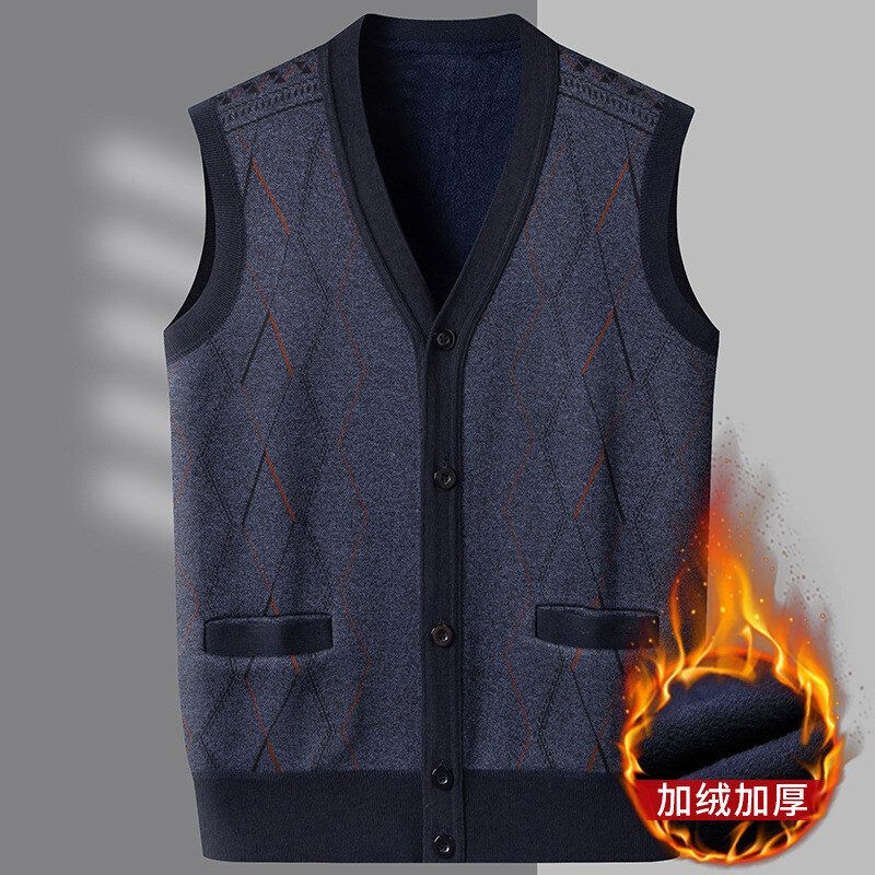 2024 m. nauja liemenė liemenė vyriška vidinis sluoksnis rudens ir žiemos šiltas plonas megztinis liemenė striukė vyriško stiliaus