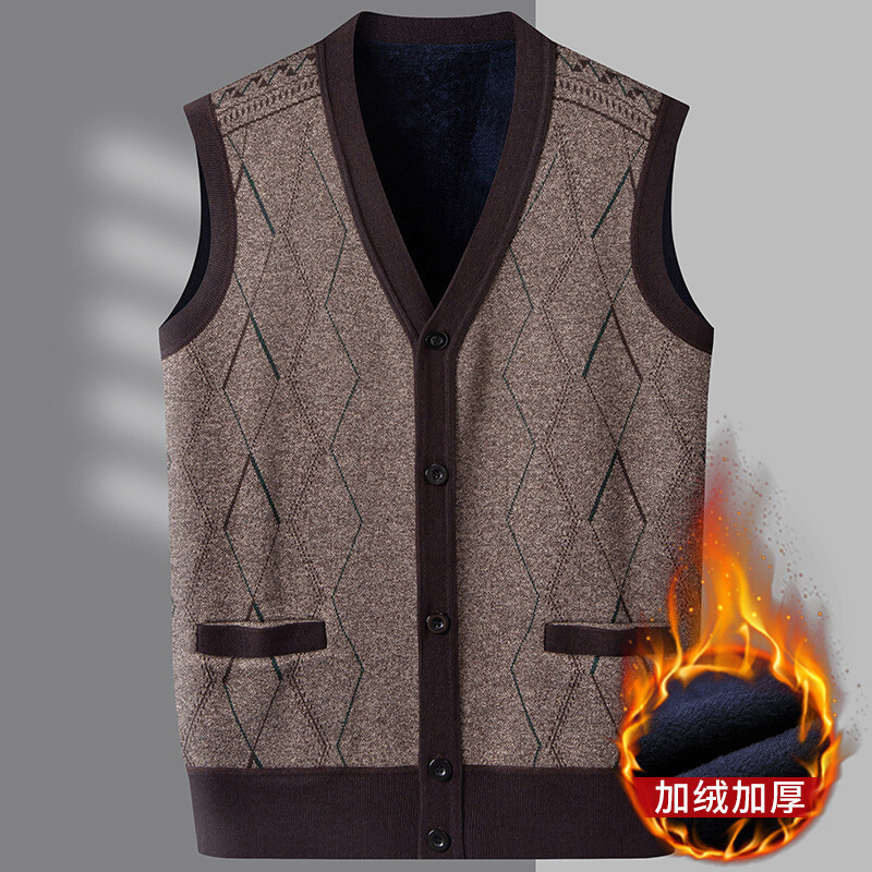 2024 m. nauja liemenė liemenė vyriška vidinis sluoksnis rudens ir žiemos šiltas plonas megztinis liemenė striukė vyriško stiliaus