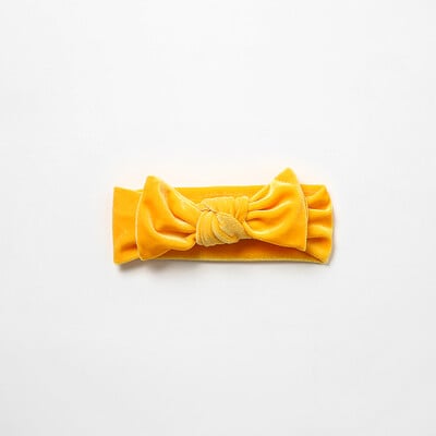 Dievčenská zamatová čelenka s mašľou, jednofarebný turban s mašľou pre novorodencov, sladká detská vlasová kapela, mäkké detské vlasové doplnky, darček
