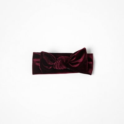 Dievčenská zamatová čelenka s mašľou, jednofarebný turban s mašľou pre novorodencov, sladká detská vlasová kapela, mäkké detské vlasové doplnky, darček