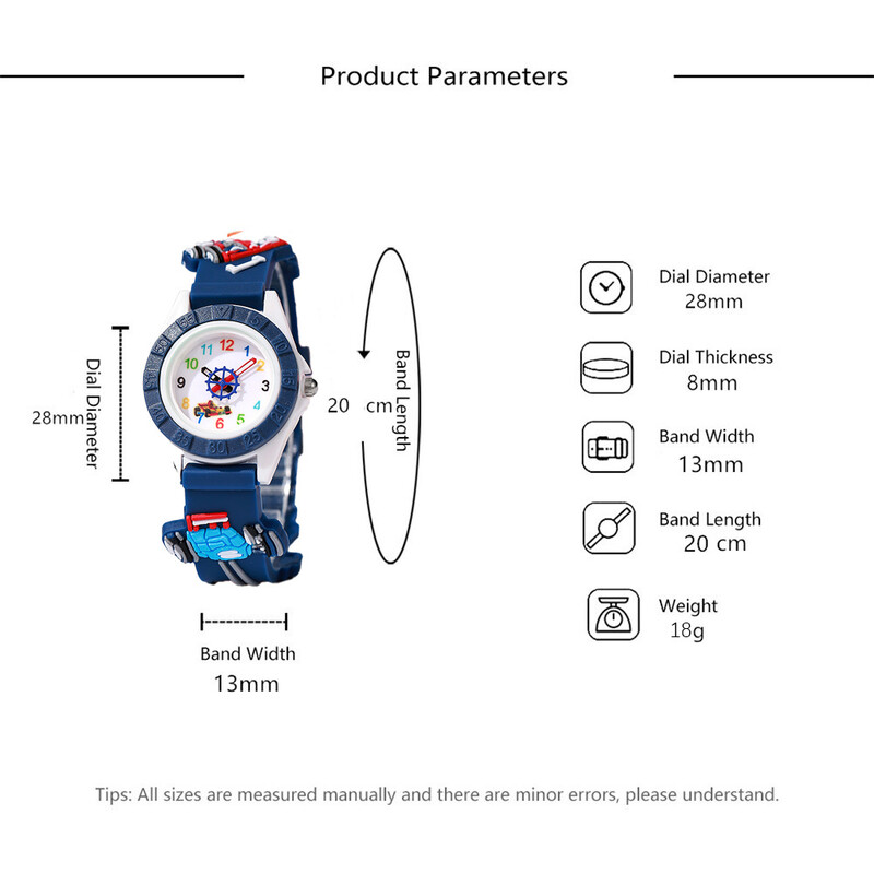 Детски часовник Моден цифров робот Дизайн Кварцов часовник Ежедневен силиконов анимационен часовник за момчета Подарък Ръчен часовник