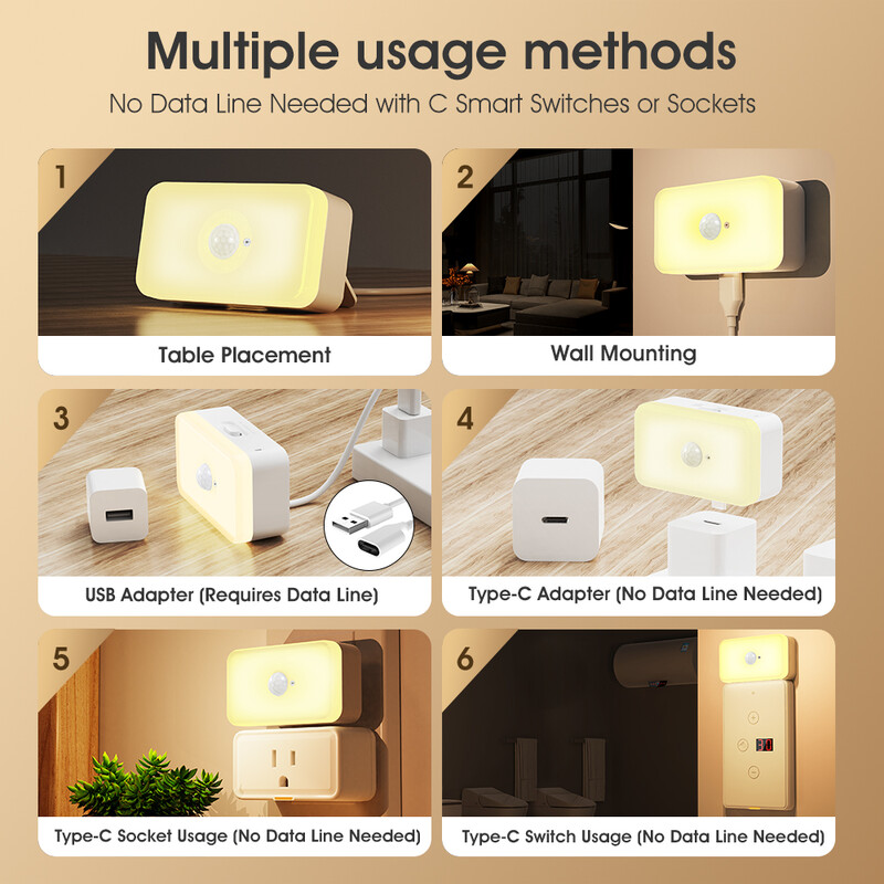 Tuya WIFI PIR mozgásérzékelő emberi testérzékelő intelligens LED éjszakai fény érzékelő alkalmazás Hang Smart Life működik az Alexa GoogleHome segítségével