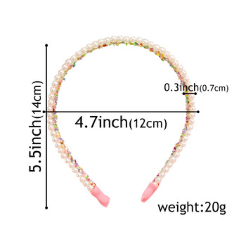 Μόδα μαργαριταρένιες κορδέλες για κορίτσια Γυναικείες κρυστάλλινες κορδέλες κεφαλής Παιδικά Παιδικά κορίτσια Γυναικείες πέρλες αξεσουάρ μαλλιών