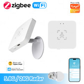 ZigBee Wifi MmWave žmogaus buvimo judesio jutiklis su skaisčio / atstumo aptikimu 5.8G 24G radaro detektoriaus palaikymo namų asistentas
