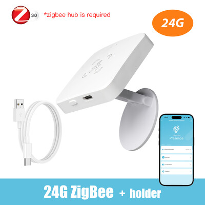 ZigBee Wifi MmWave žmogaus buvimo judesio jutiklis su skaisčio / atstumo aptikimu 5.8G 24G radaro detektoriaus palaikymo namų asistentas