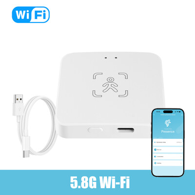 ZigBee Wifi MmWave žmogaus buvimo judesio jutiklis su skaisčio / atstumo aptikimu 5.8G 24G radaro detektoriaus palaikymo namų asistentas