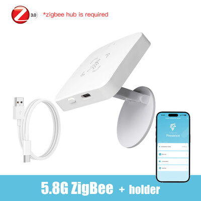 ZigBee Wifi MmWave žmogaus buvimo judesio jutiklis su skaisčio / atstumo aptikimu 5.8G 24G radaro detektoriaus palaikymo namų asistentas