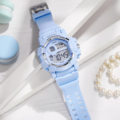 YIKAZE skaitmeninis vaikiškas laikrodis vandeniui atsparus vaikiškas sportinis laikrodis daugiafunkcis laikrodis LED elektroninis rankinis laikrodis vaikams berniukams mergaitėms dovana