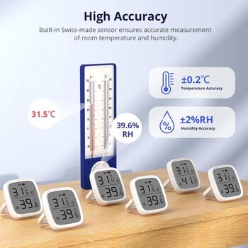 SONOFF SNZB-02D Zigbee Smart Temperature Sensor Humidity Large LCD Remote Παρακολούθηση σε πραγματικό χρόνο Ewelink APP μέσω Alexa Google Home