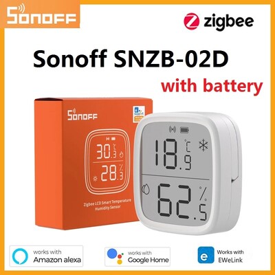 SONOFF SNZB-02D Zigbee Smart Temperature Sensor Humidity Large LCD Remote Παρακολούθηση σε πραγματικό χρόνο Ewelink APP μέσω Alexa Google Home