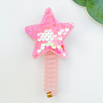 Lányok Elasztikus Csillag Hajkötél Aranyos Candy Színes Telefon Drótvonal Rugalmas Gumiszalag Gyermek Scrunchies Fejpántok Fejfedők