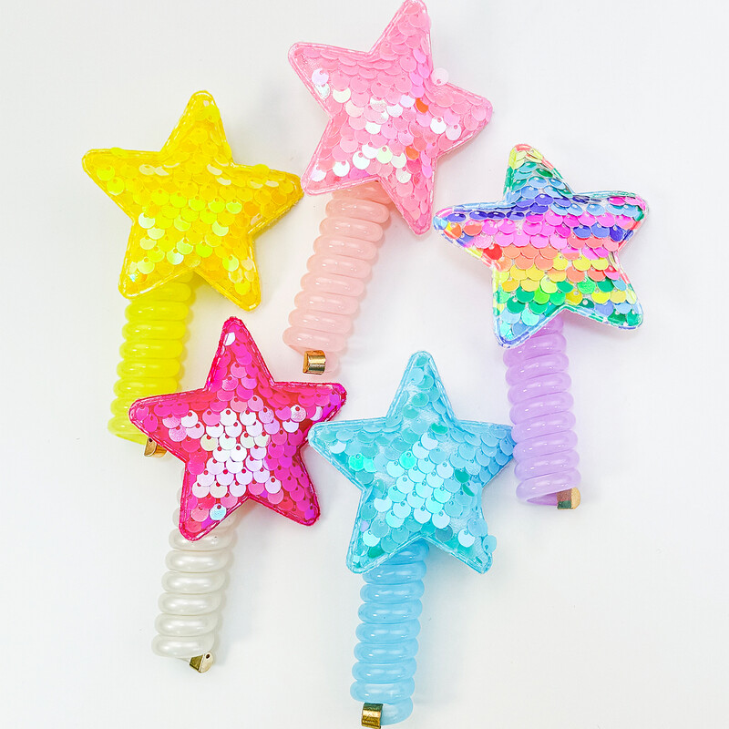 Lányok Elasztikus Csillag Hajkötél Aranyos Candy Színes Telefon Drótvonal Rugalmas Gumiszalag Gyermek Scrunchies Fejpántok Fejfedők