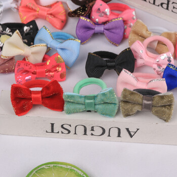 10/20/30PCS Cute Hair Bows Headbands Newborn Girls 1,5\'\' Flower Bows Ελαστικές λωρίδες μαλλιών Βρεφικά αξεσουάρ μαλλιών για παιδιά