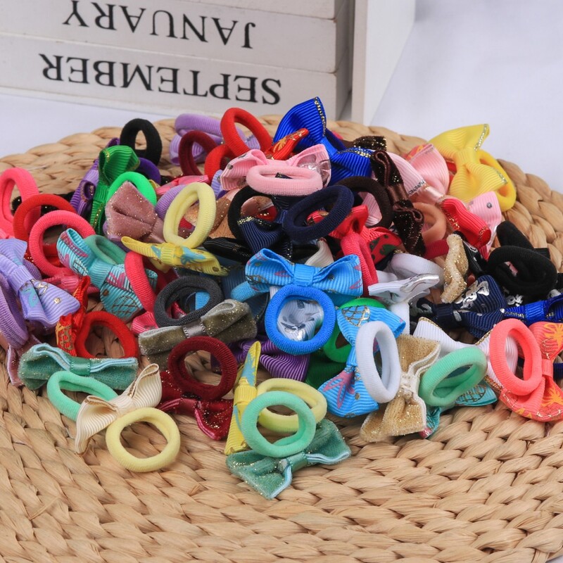 10/20/30 DB Aranyos haj masnik Fejpántok Újszülött lányoknak 1,5 hüvelykes virág masnik Elasztikus hajgumik Baba haj kiegészítők gyerekeknek