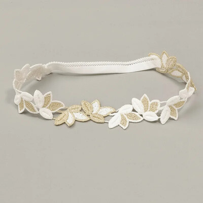 Miela nėriniuota galvos juosta mergaitėms vaikams Elastinė nailono naujagimio turbano plaukų juostelės Minkštos gėlėtos mažylių galvos apdangalai Kūdikių plaukų aksesuarai