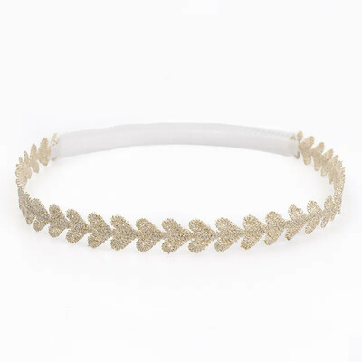 Miela nėriniuota galvos juosta mergaitėms vaikams Elastinė nailono naujagimio turbano plaukų juostelės Minkštos gėlėtos mažylių galvos apdangalai Kūdikių plaukų aksesuarai