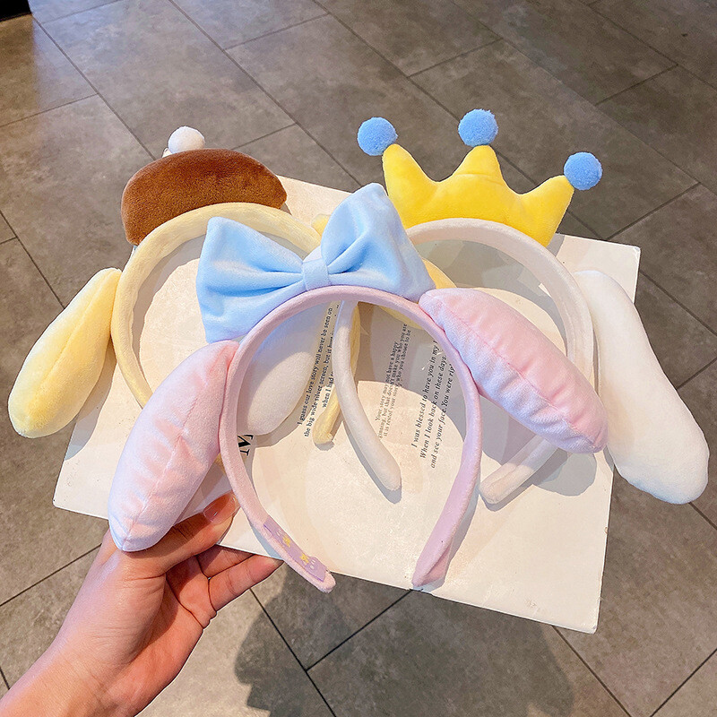 Bentita Sanrio My Melody Cinnamoroll Pompompurin Drăguț Anime Plushie Accesorii pentru păr Bandita pentru petrecere Cadou pentru fete