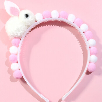 ncmama Kawaii Bunny Headbands Rabbit Hairband για Παιδιά Κορίτσια που λούζουν το πρόσωπο Μαλλιά βελούδινη σφαίρα μαλλιών Κορέα Αξεσουάρ μαλλιών