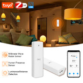 Zigbee Mmwave žmogaus buvimo jutiklis Tuya Smart Presence Detector 5V judesio jutiklis su skaisčio / atstumo aptikimu