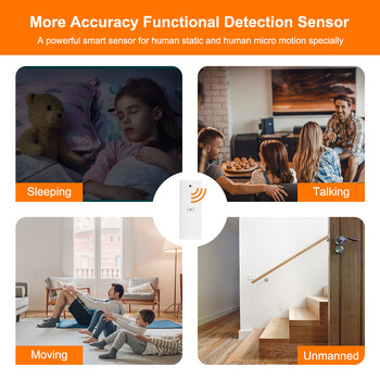 Zigbee Mmwave Αισθητήρας ανθρώπινης παρουσίας Tuya Smart Presence Detector 5V Αισθητήρας κίνησης με ανίχνευση φωτεινότητας/απόστασης