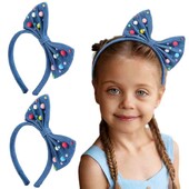 ncmama Sweet Girls nagy pillangós fejpánt színes gyöngyökkel divatos női masni hajpánt női hajkarika hajkiegészítők ajándék