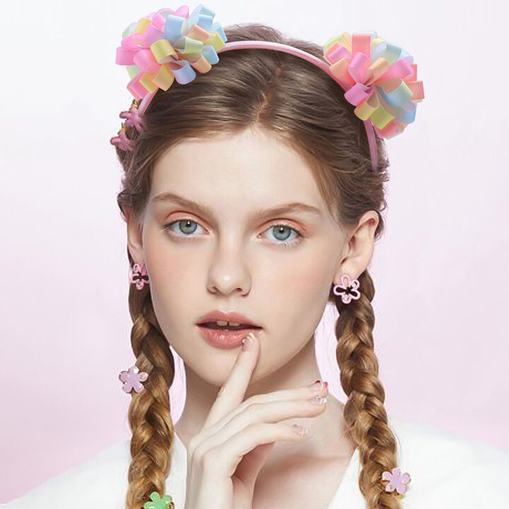ncmama drăguț panglică bentițe cu flori pentru femeie dulce fetiță bentiță pentru copii accesorii pentru păr cerc de păr Boutique accesorii pentru coafură