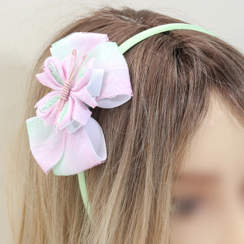 ncmama Fashion Butterfly plaukų juostos moterims merginoms rankų darbo tinklinis plaukų lankeliai galvos juosta plaukų lankelis vaikams galvos apdangalai plaukų priedai