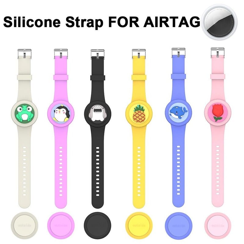 Nauja vandeniui atspari Apple Airtag laikiklio apyrankė vaikams silikoninė dėklas Apyrankė vaikams AirTags dėklu laikrodžio apyrankė