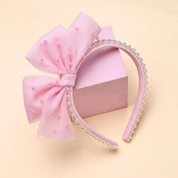 ncmama Fashion New Pearl Hairbands για Γυναικείες Κορίτσια Χαριτωμένο δαντέλα φιόγκο Κορδέλες για τα μαλλιά Κορδέλες Παιδικά Καπέλα Αξεσουάρ μαλλιών Δώρο