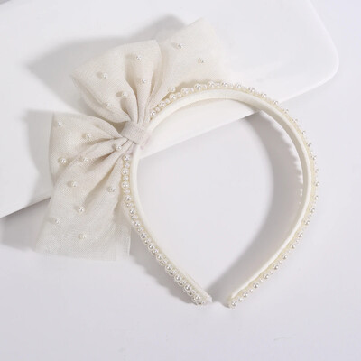 ncmama Fashion New Pearl Bentite de păr pentru femei, fete, drăguțe, dantelă, fundite, bentițe pentru păr, cerc pentru copii, accesorii pentru păr, cadou