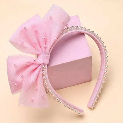 ncmama Fashion New Pearl Bentite de păr pentru femei, fete, drăguțe, dantelă, fundite, bentițe pentru păr, cerc pentru copii, accesorii pentru păr, cadou