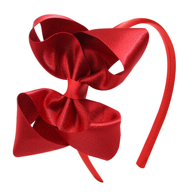 Nouă bentiță cu fundă mare pentru copii, fete, cu sclipici, bentițe de păr cu fundă lucrate manual, cerc de păr pentru copii, accesorii pentru păr