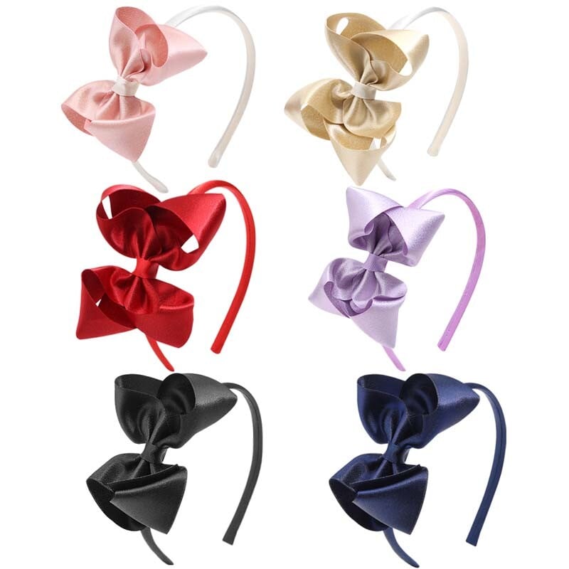 Nouă bentiță cu fundă mare pentru copii, fete, cu sclipici, bentițe de păr cu fundă lucrate manual, cerc de păr pentru copii, accesorii pentru păr